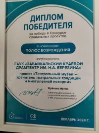 Театральный музей-хранитель театральных традиций и многолетней истории